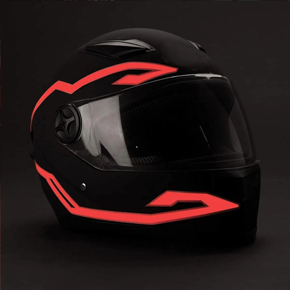 Luce per casco moto – 380 x 35 mm striscia LED in PVC, per modalità segnale impermeabile | per la guida notturna, sicurezza dei caschi da bicicletta, miglioramento della visibilità