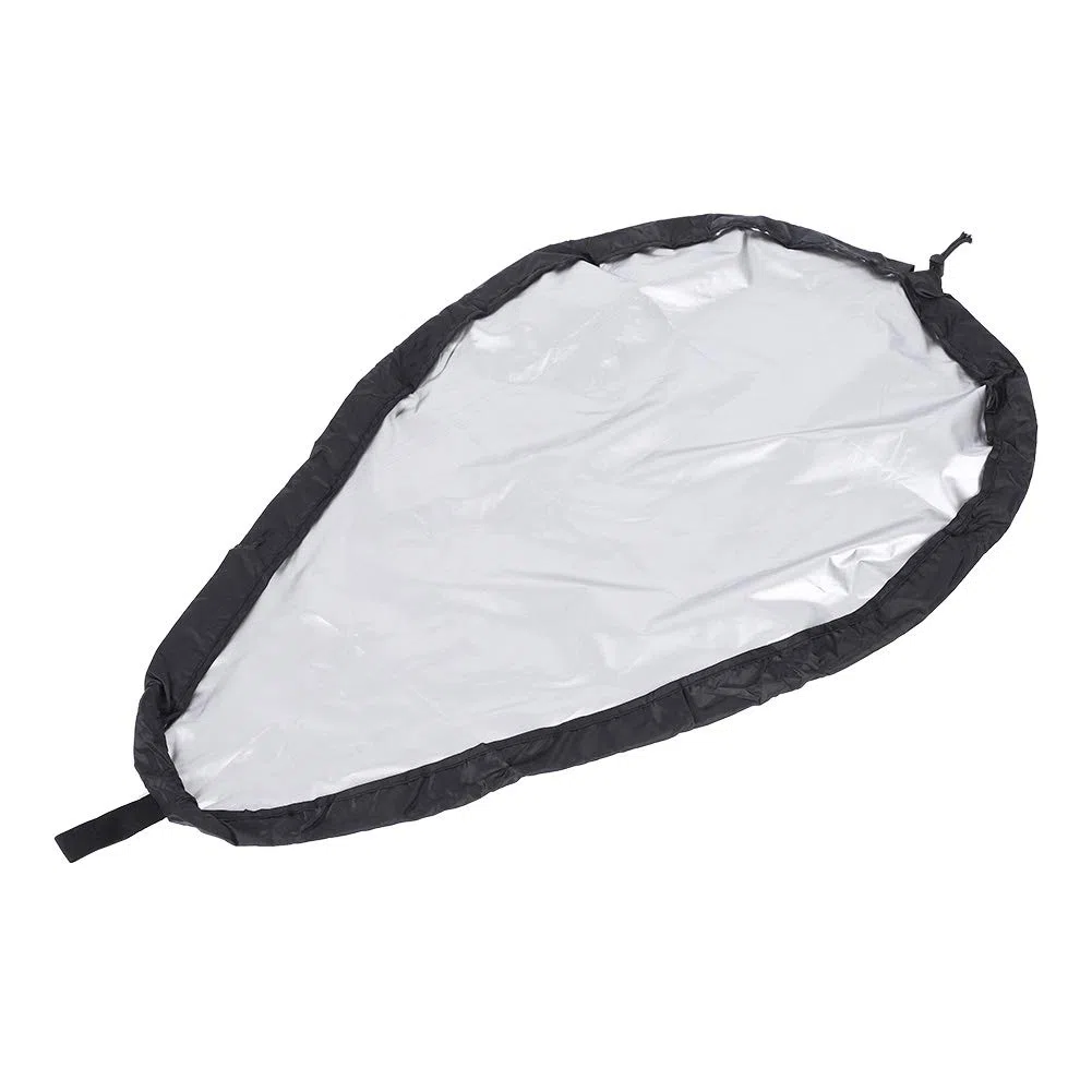 Demeras Copri pozzetto per Kayak Protezione Universale Adattabile Blocco Canoa Protettore Tessuto d'Argento Rivestito in Poliestere Nero(M) Sportinggoods