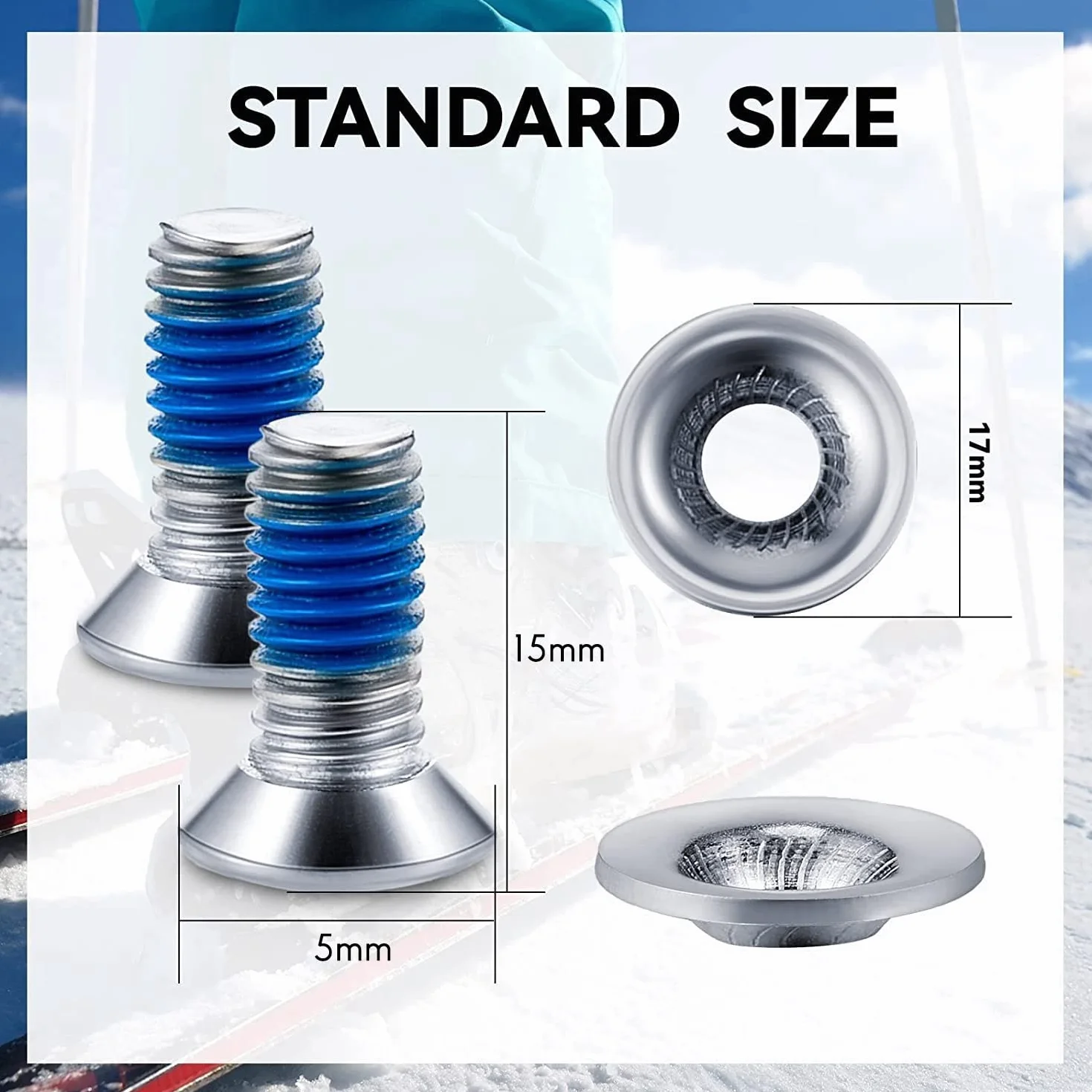 Il Set di di Fissaggio per Snowboard Include 4 Pezzi di di Montaggio per Snowboard e 4 Pezzi di Rondelle per da Snowboard