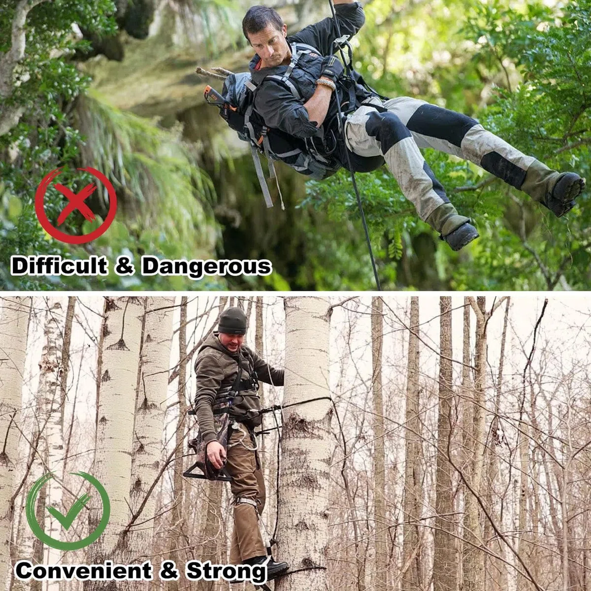 Gradini Per La Caccia, Passeggiate Di Arrampicata Alberi - Supporto Albero Da Caccia All'aperto Da 20,7 Cm/8,15 Pollici - Supporto A Vite Autofilettante Da 705 Lb, Supporto Per Albero Arrampicante