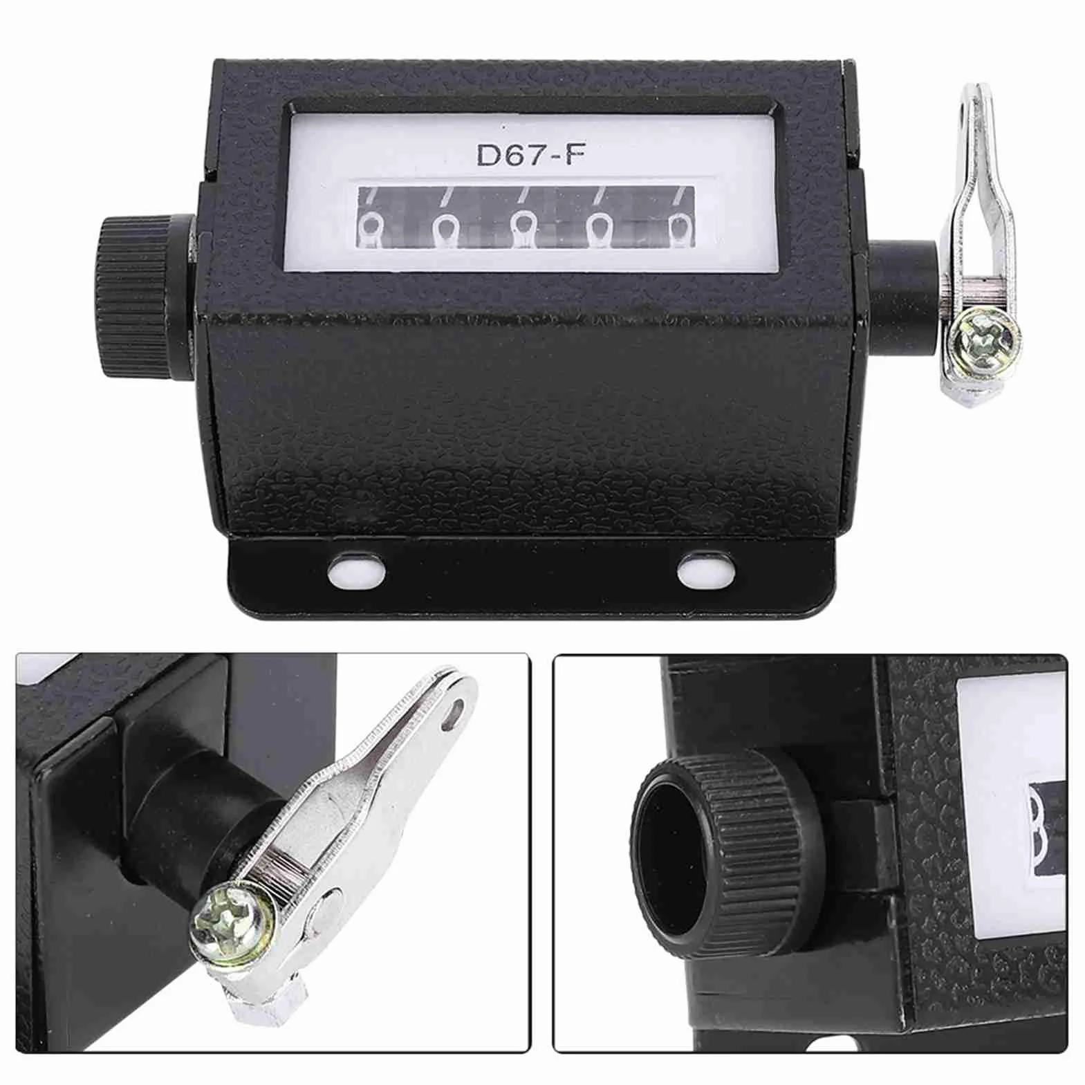 Contatore Meccanico a 5 Cifre per Rotopressa, Manopola Resettabile, Contatore Manuale