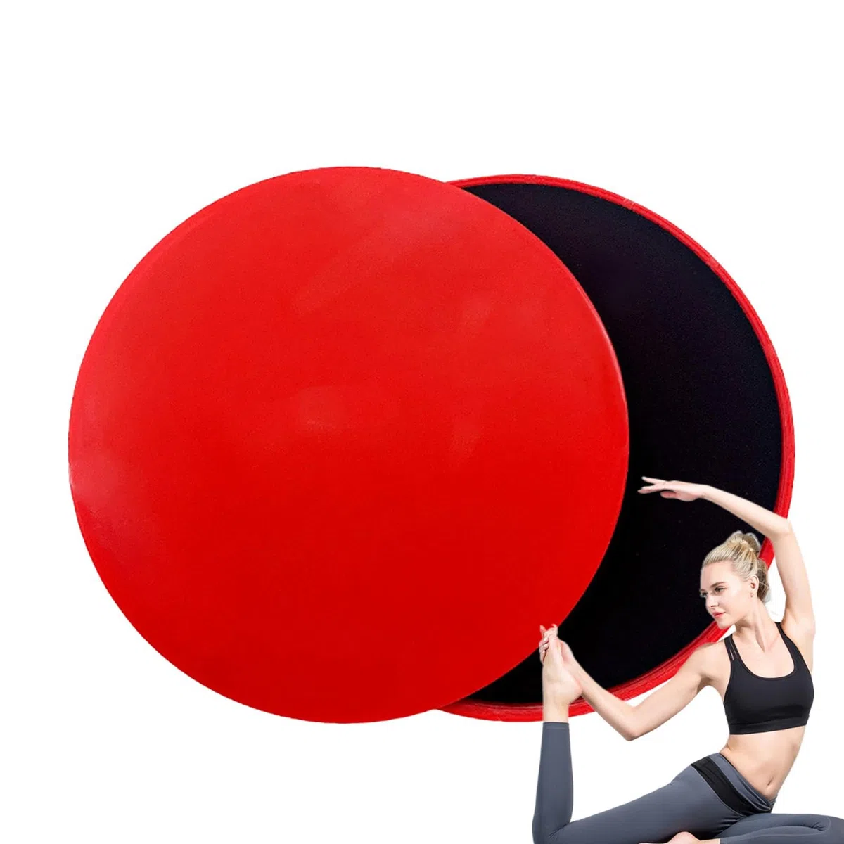 Core Slider, Slider per l'allenamento - Slider per i piedi a due lati per l'allenamento,Slider per nucleo da 2 pezzi per allenamento, slide resistenti da utilizzare su moquette pavimenti in legno