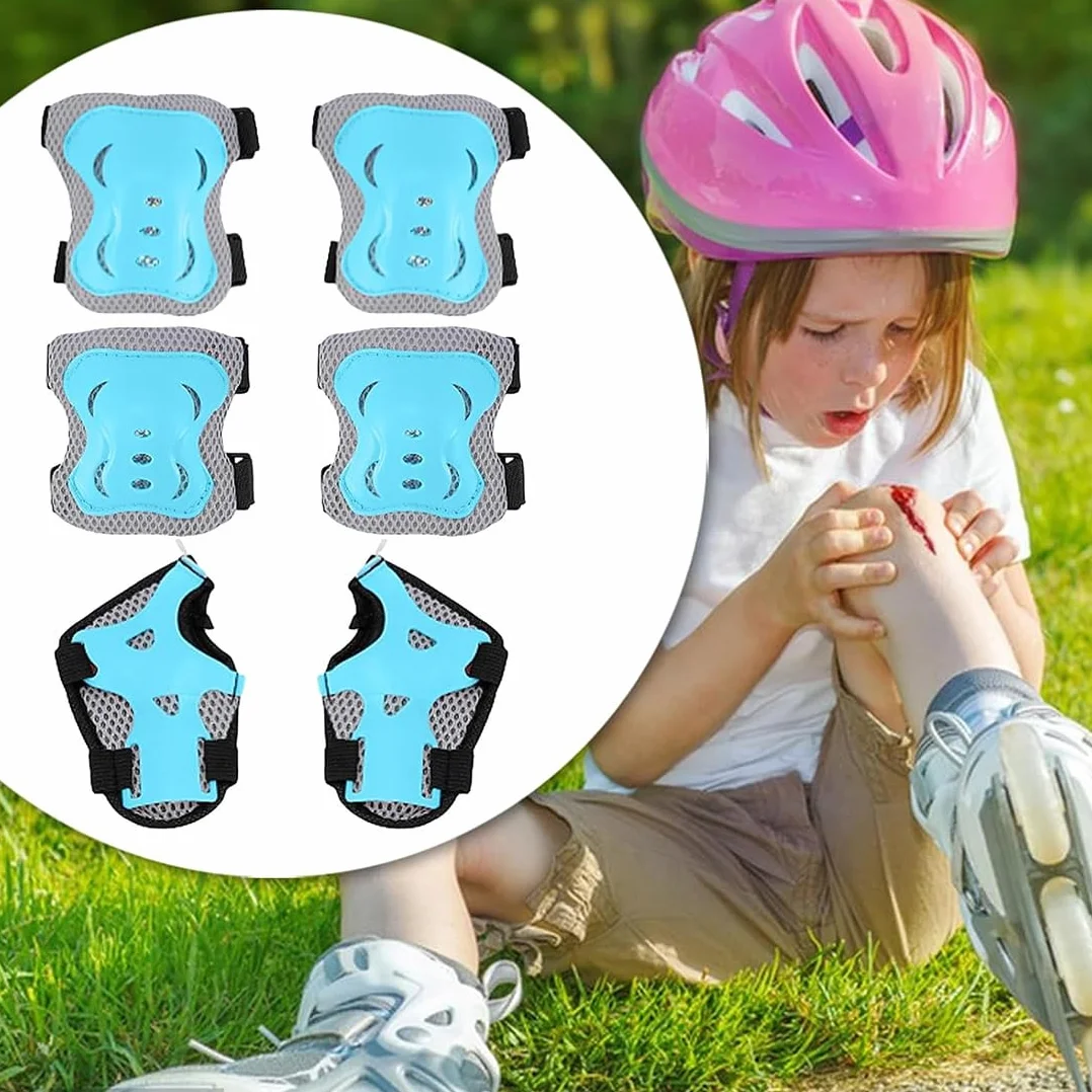 Bambini Ginocchiere,Regolabile Ginocchiere Set,6 Pezzi protezioni skateboard bambini pattini in linea per skateboard protettiva pattini in linea protezioni bambini ginocchiere gomitiere protezioni set