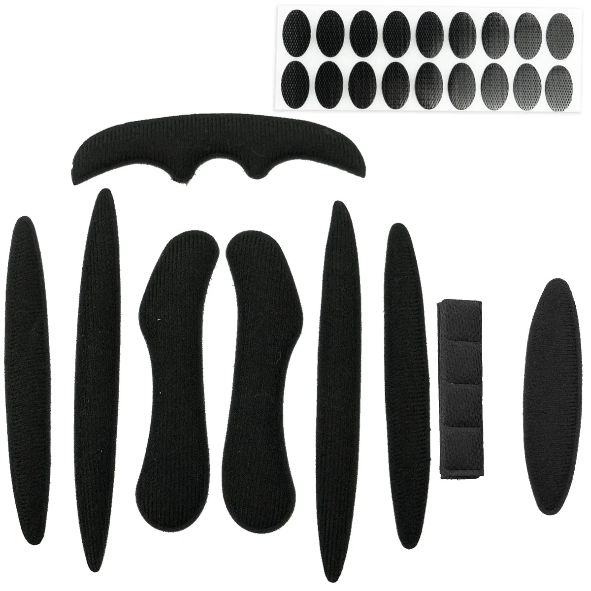 Kit di imbottitura per casco, inserti universali in schiuma per casco da bici, anti-collisione, imbottitura per casco di ricambio per casco da ciclismo (nero)