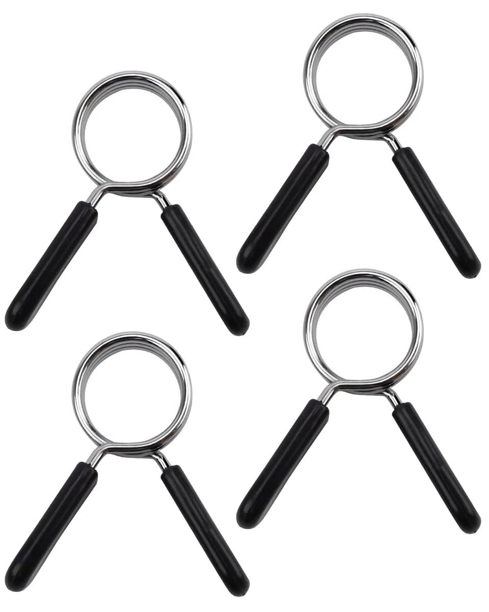 4 pcs 25 Mm Bilanciere Palestra,per Bilanciere con Chiusura a Molla,Chiusura a Molla in ABS,Morsetti per Bilanciere,per Sollevamento Pesi,Allenamento di Forza,Fissaggio a Manubri Corti
