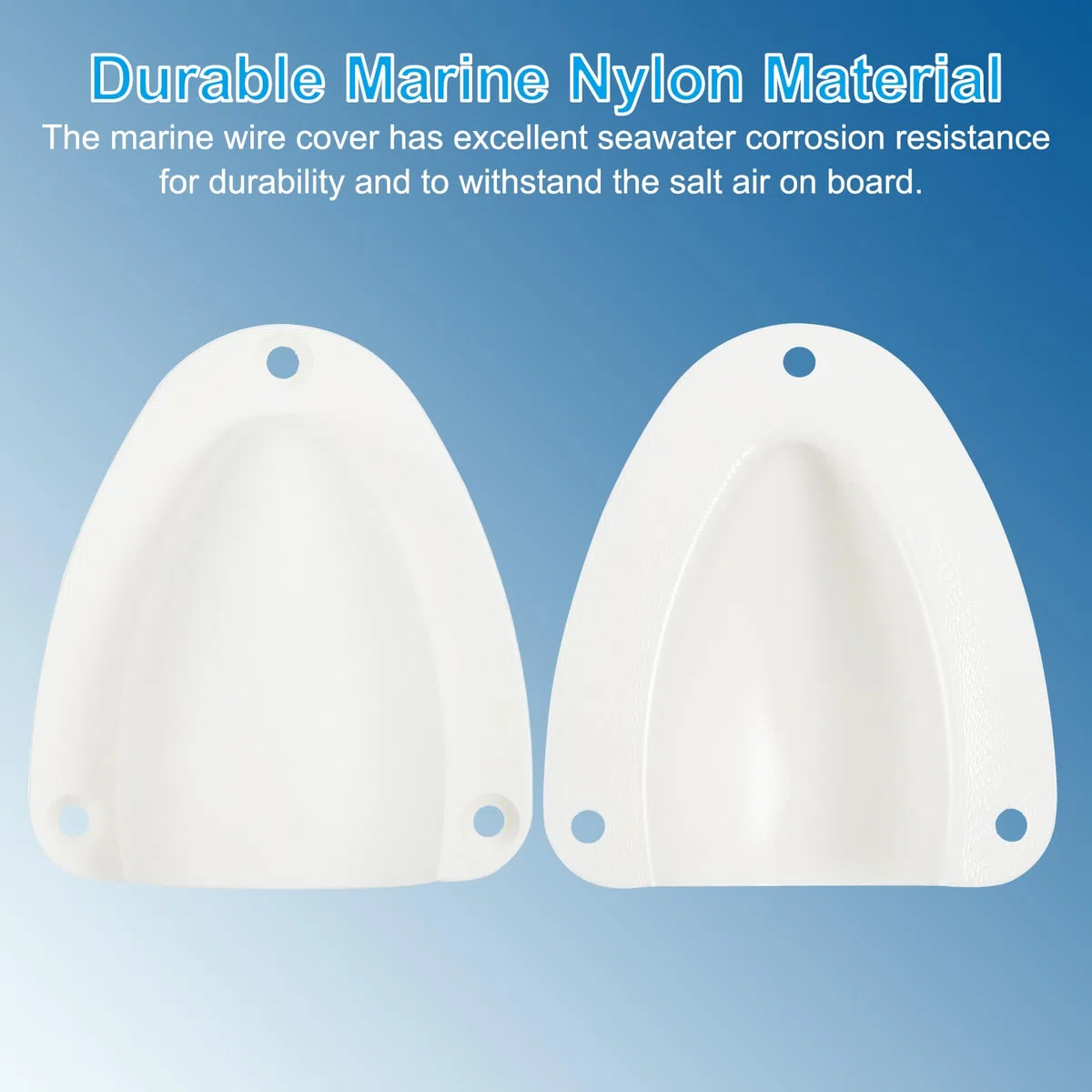 PATIKIL 2-29/32" Coperchio di Sfiato per Cavo in Nylon Marino, Tappo di Sfiato in Plastica a Conchiglia con Viti di Installazione per Yacht, Bianco