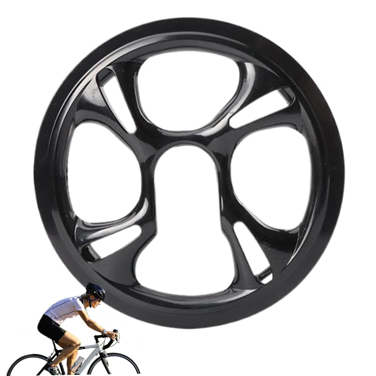 Copricatena per Bici, Copricatena in plastica per Bici a 4 Fori 48 Denti, Pratico Protettore Universale per la Maggior Parte delle Biciclette, Mountain Bike, Protezione per Strada Cittadina