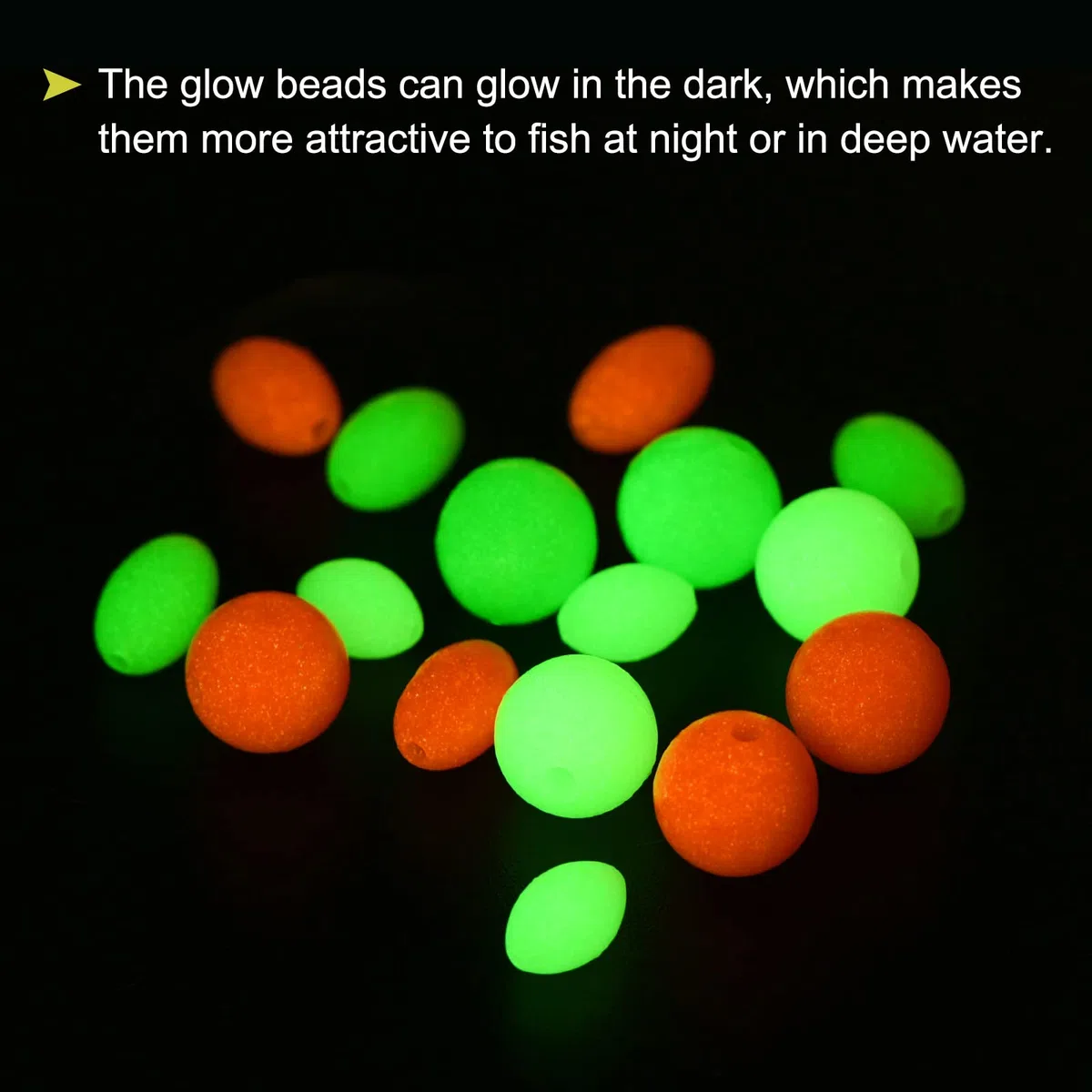 PATIKIL Perline luminose da pesca, in plastica morbida, esche da pesca per uova, strumenti per attrezzatura da pesca