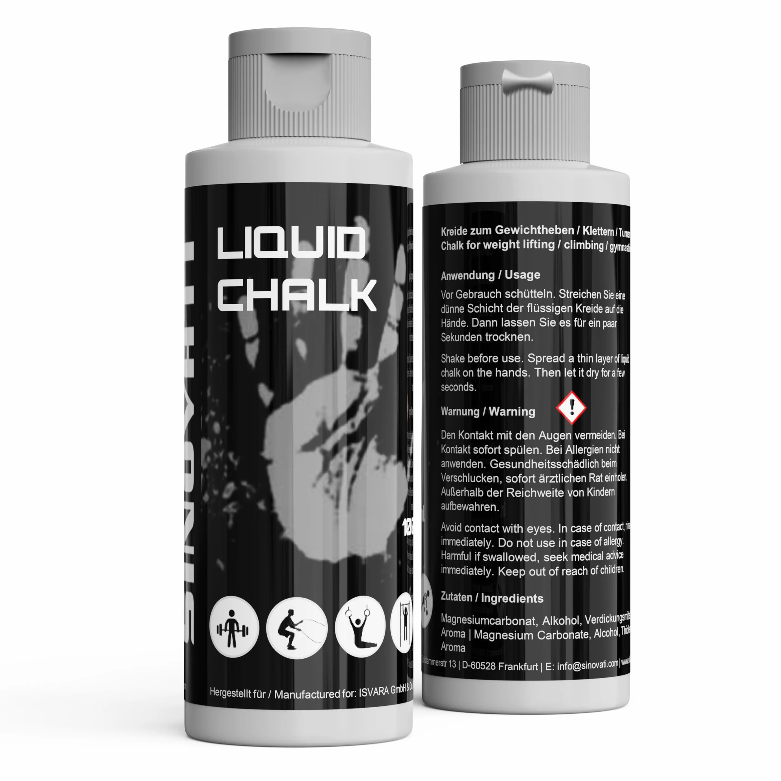 SINOVATI Liquid Chalk Gym Gesso liquido Sport per Arrampicata, Boulder, Pole Dance Grip | Asciugatura Rapida