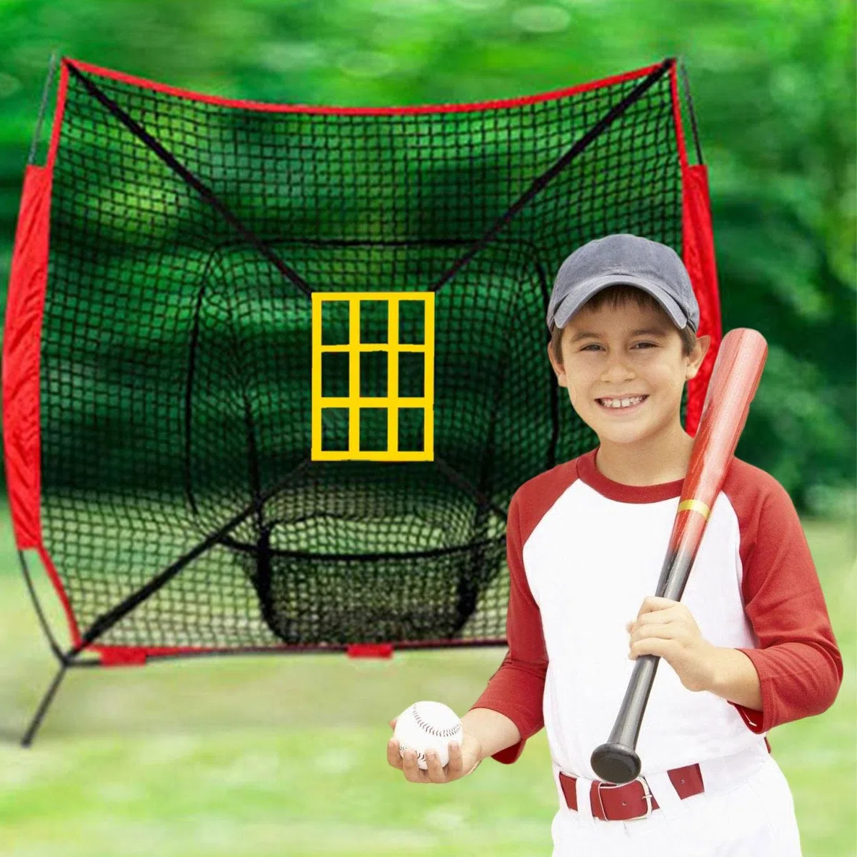 Rete da allenamento da baseball - Colpire Batting Catching Pitching Training Net - Backstop Screen Equipment Training Aid