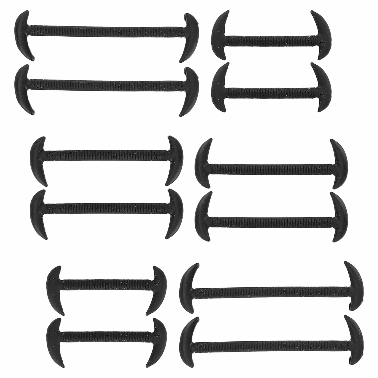 Naroote Lacci Elastici per Scarpe Sneaker 12pc Professional Senza Tiro Cravatta Elastico Silicone