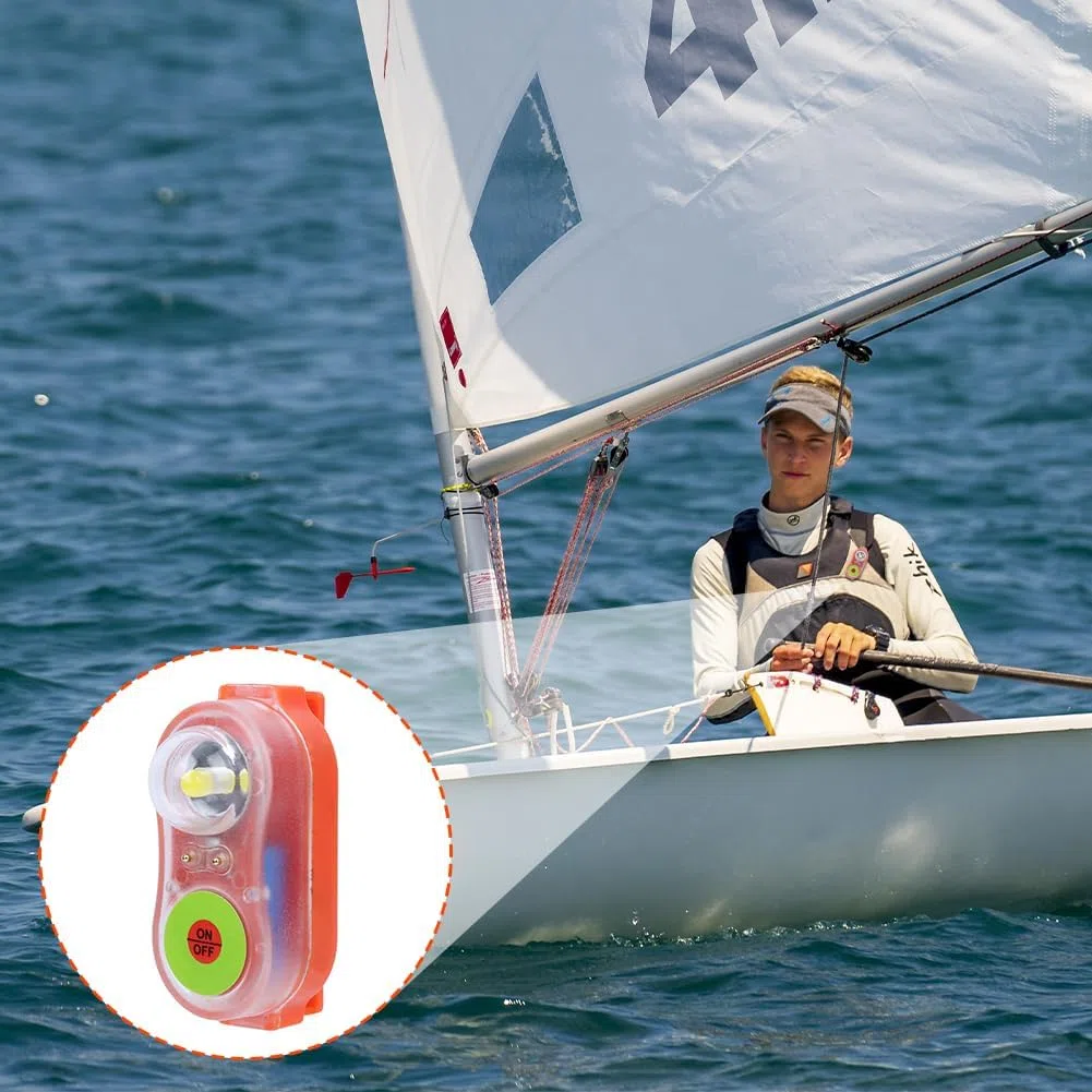 Luce Stroboscopica Giubbotto Salvataggio, Lampada Automatica LED al Litio dell'Acqua Mare Che Si Accende Torcia Elettrica Salvataggio Emergenza Cospicua Attivata Dall'Acqua Ad Alta Intensità