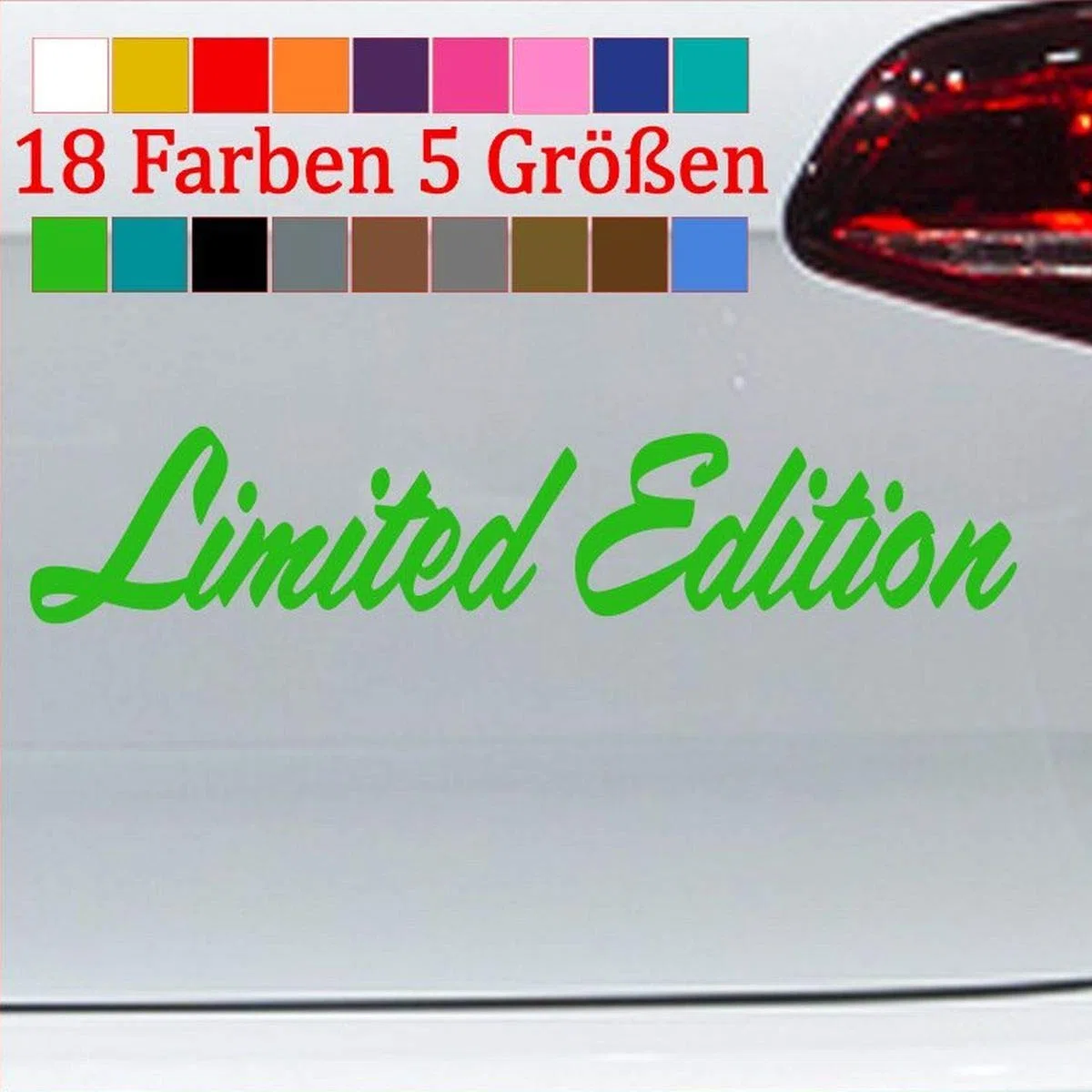 Adesivo per auto “Limited Edition” in vinile, JDM OEM, 64-verde, 15 x 3 cm