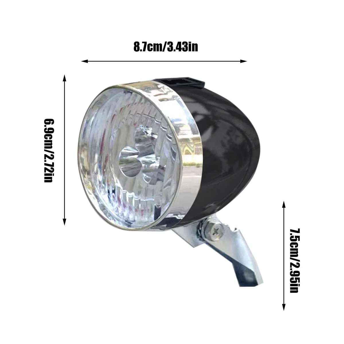 Luce Per Bicicletta, Ricaricabile Tramite USB, Luci Bici Kit, Luci Bicicletta LED LED Bici Super Luminoso Faro Ricaricabile USB Con 3 Lampadine A Per Guida Notturna