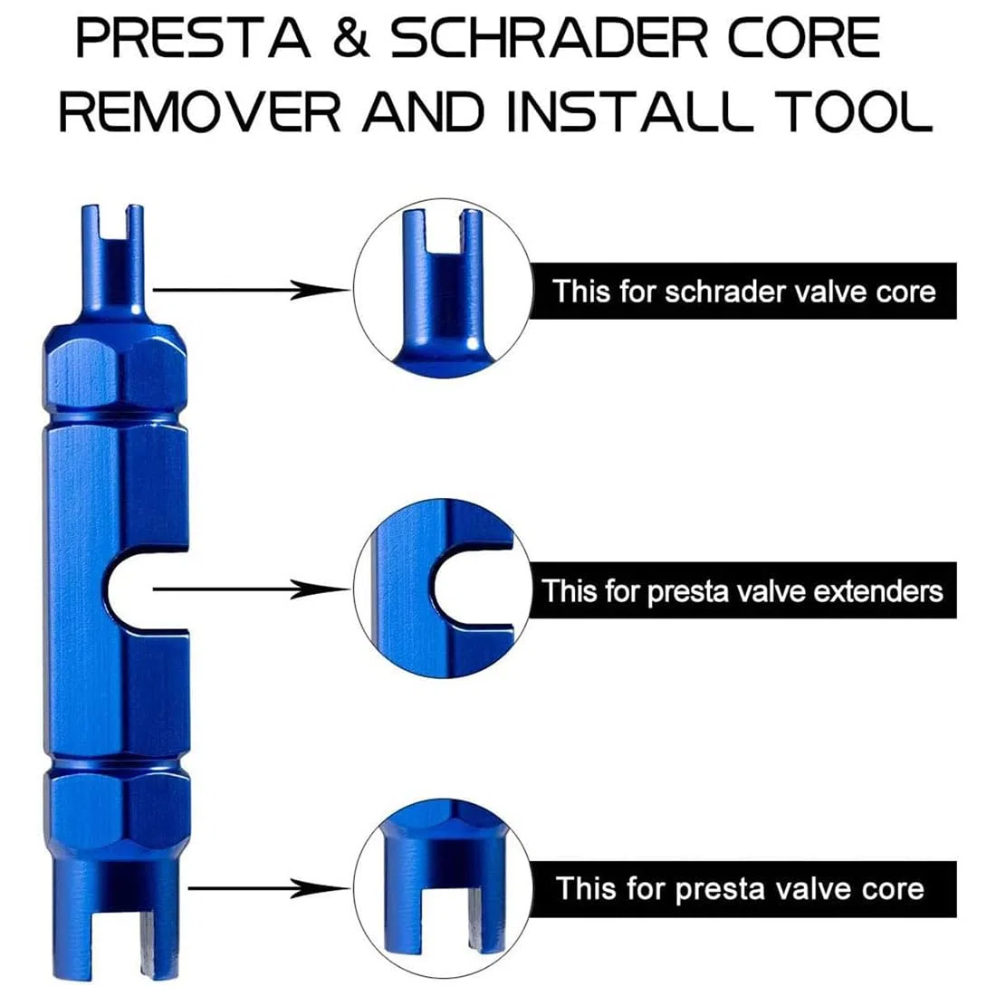 10 Pezzi Nucleo Valvola, Kit Valvola Bici, Nucleo Valvola Bici, Kit sostituzione Valvola Presta, Strumento Rimozione Nucleo Valvola, per Pneumatici da Bicicletta