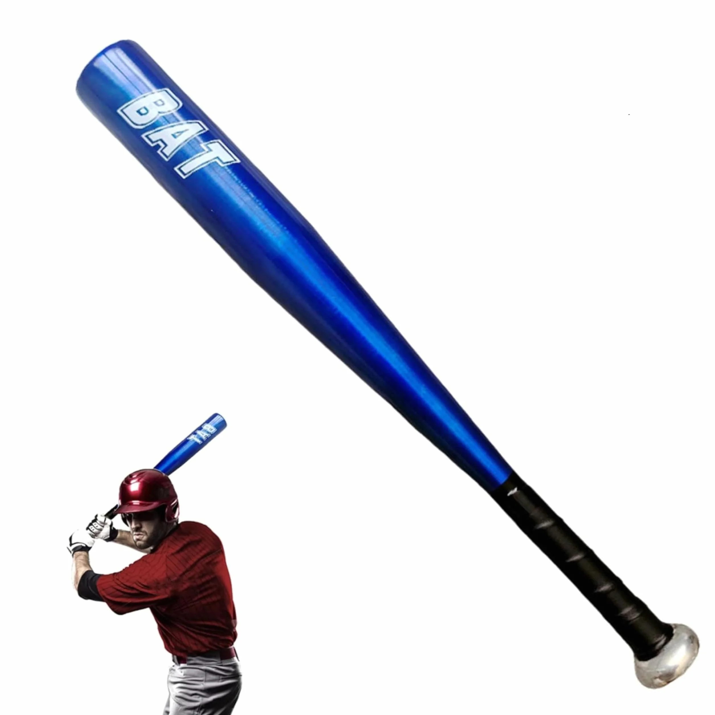 Mazza da Baseball in Alluminio 76 cm 30 Pollici Leggera per Adulti e Ragazzi Manico Antiscivolo