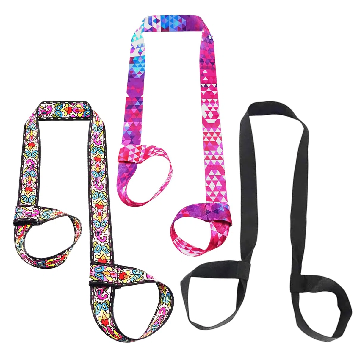 3 Pezzi Cinghia di Tappetino da Yoga, Imbracatura Multifunzione, Tappetino da Yoga Che Trasporta Accessori, Raggruppamento Durevole, Accessori per Tappetini da Yoga.