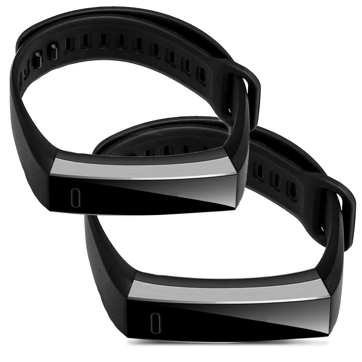 kwmobile 2x Cinturino Silicone Fibbia Compatibile con Huawei Band 2 / Band 2 Pro Cinturino - Cinturini 16-22 cm