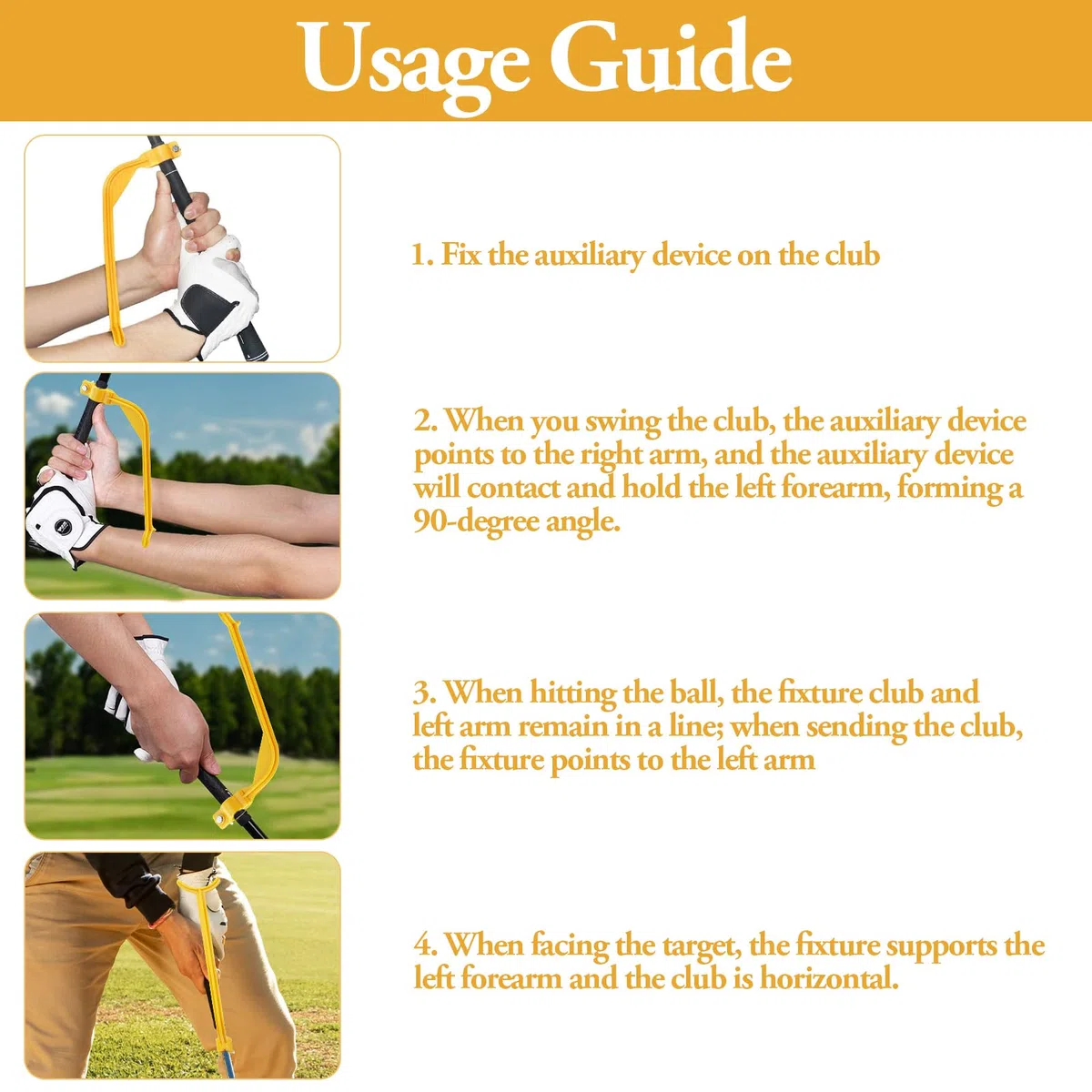 2 pezzi elastiche di collegamento per golf, fascia per braccio oscillante golf, braccio per correzione oscillazione golf, con 1 dispositivo per la correzione dello swing nel golf, per uomini, donne