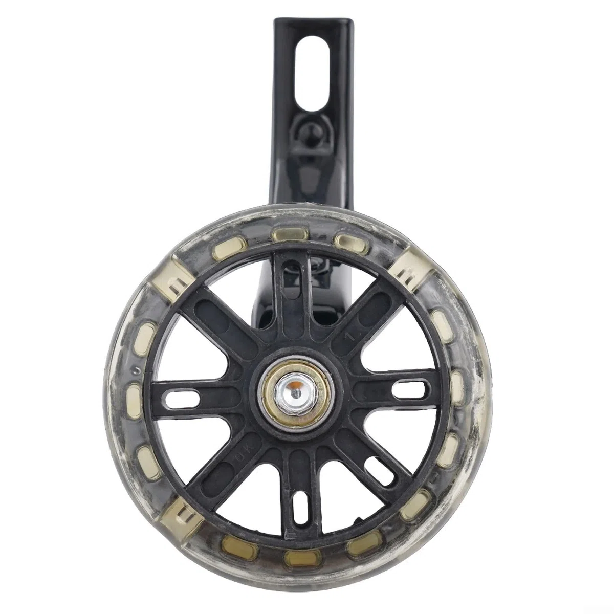 Ruote da allenamento con ruote lampeggianti in poliuretano per biciclette per bambini da 14/16/20 pollici, ruote ausiliarie stabili anti-usura per bici a velocità singola (30,5 cm)