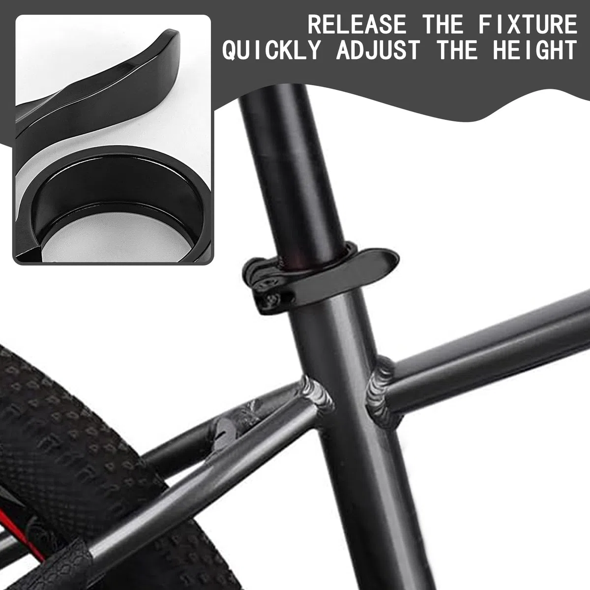 2 Pezzi Collarino Reggisella 31,8 mm Alluminio, Fissaggio Robusto, Facile Installazione, Morsetto per Cavi per Mountain Bike e Sella Bici da Corsa - Nero