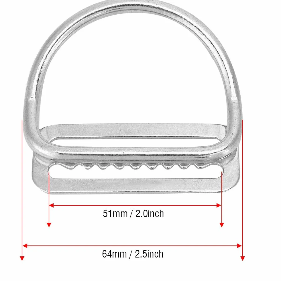 Bnineteenteam Porta Pesi per Immersioni, Fibbia in Acciaio Inossidabile con Anello a D