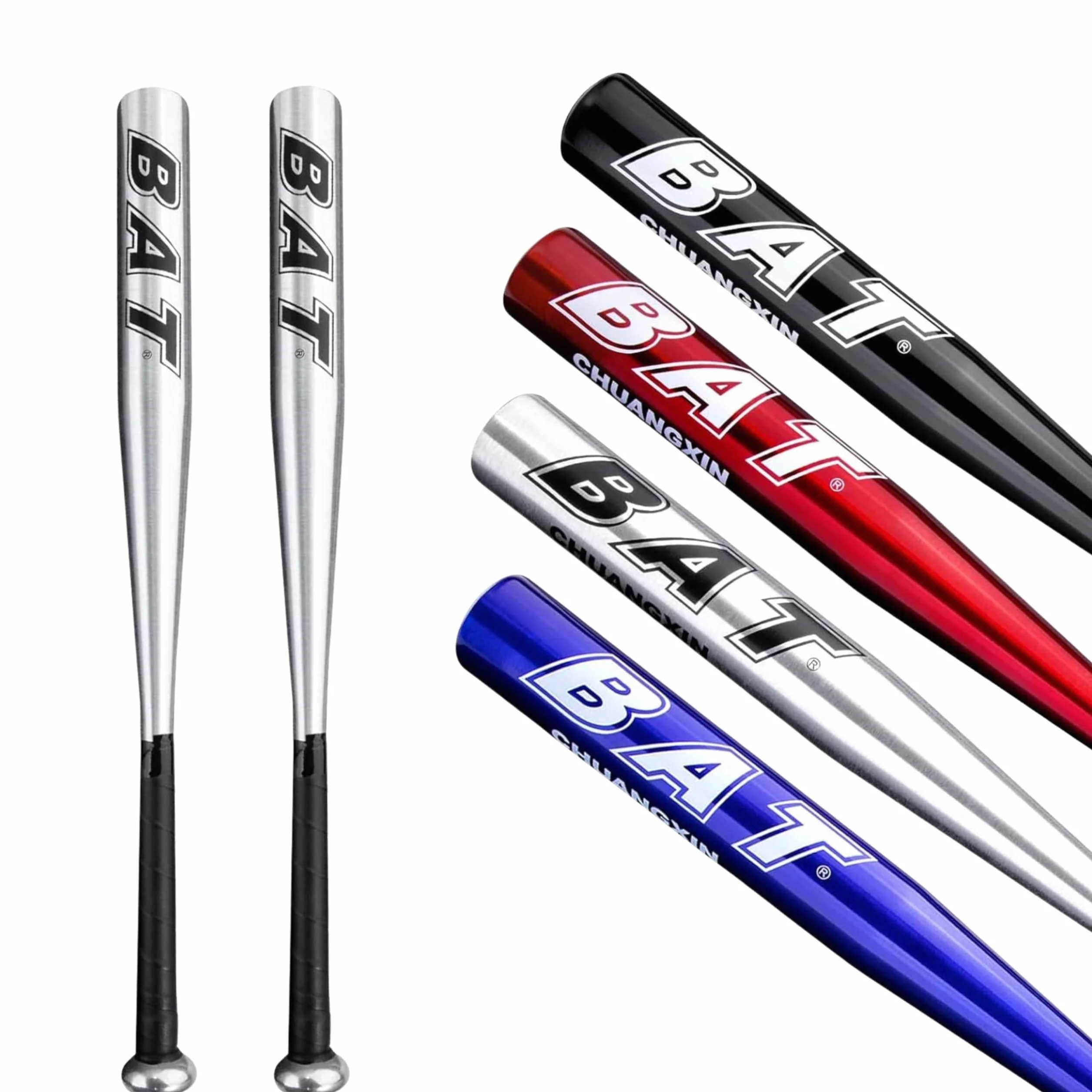 Mazza da Baseball in Alluminio 76 cm 30 Pollici Leggera per Adulti e Ragazzi Manico Antiscivolo