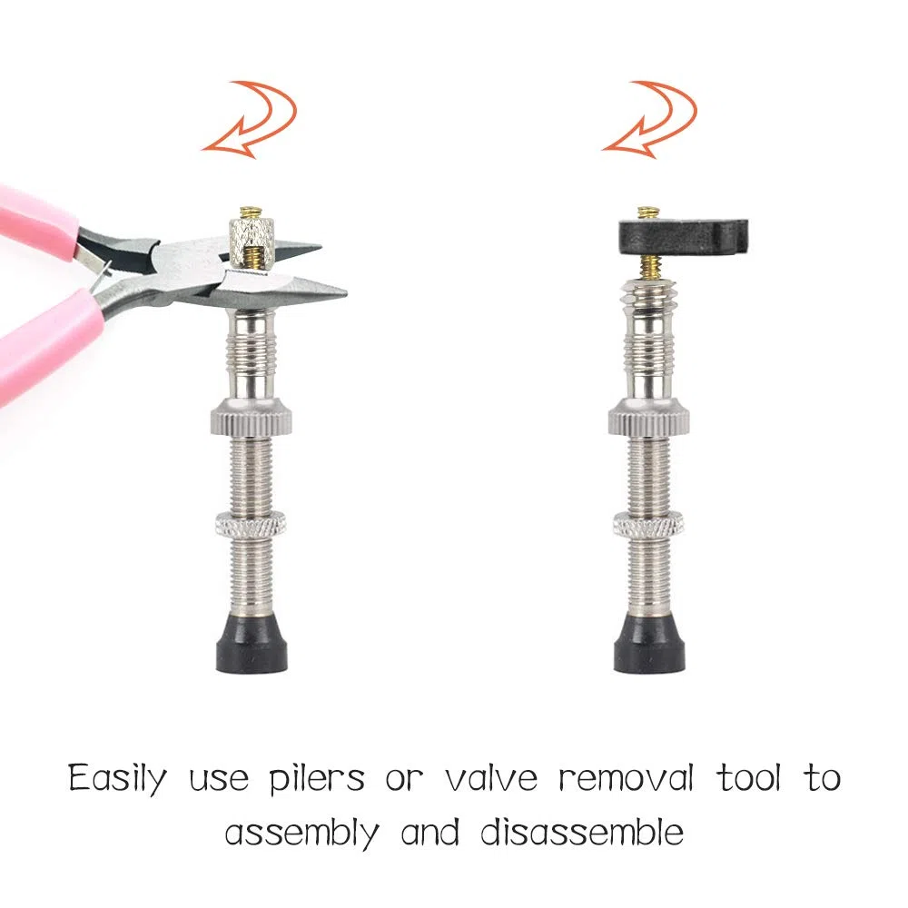 Presta Valve Cores 20 pezzi per Mountain Bike Adattatore universale per Valvola per Bicicletta Nucleo Valvole per Bici e MTB