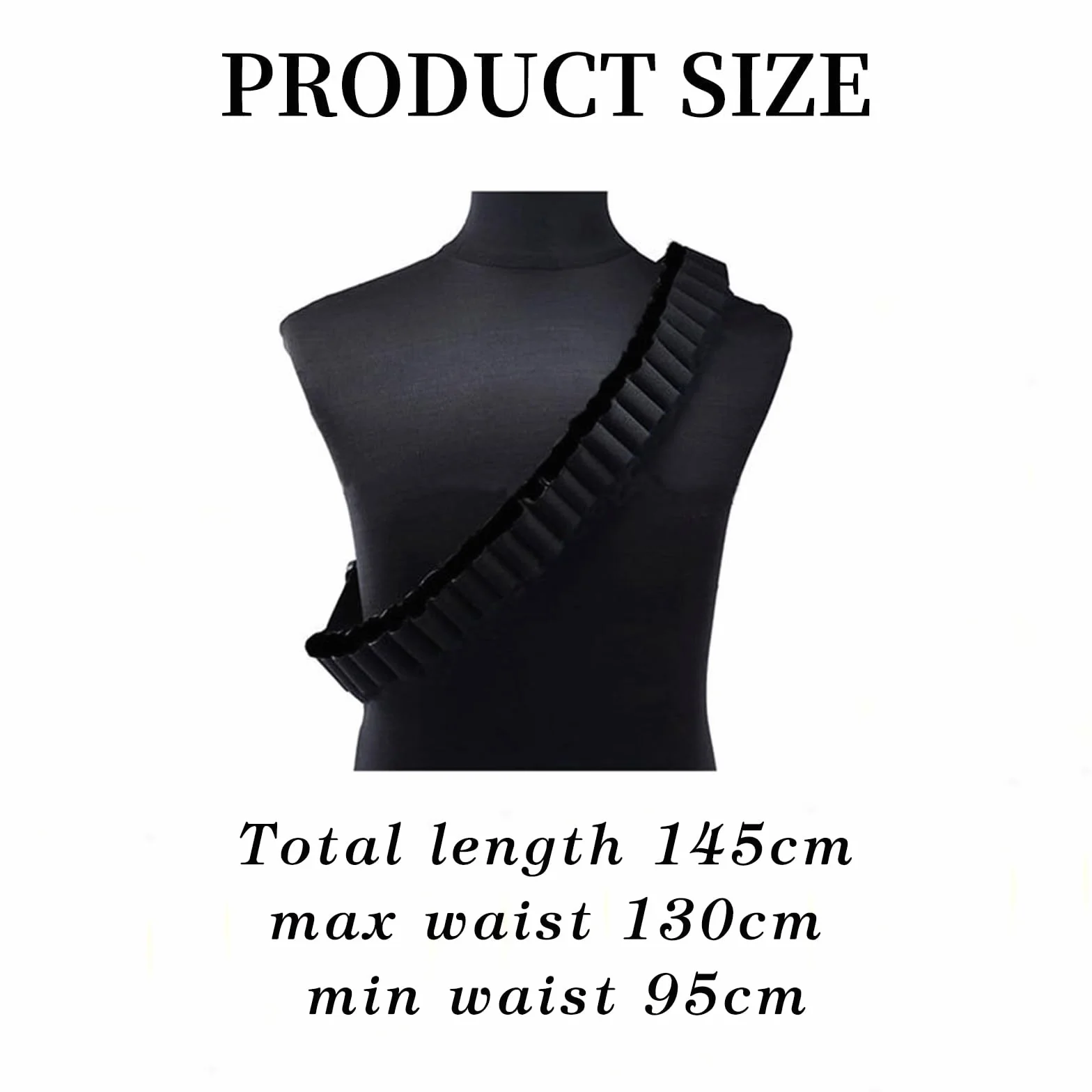 Cartuccera Cintura per Cartucce Knocker 27 Fori Nylon Regolabile 145 cm Bandoliera 12GA