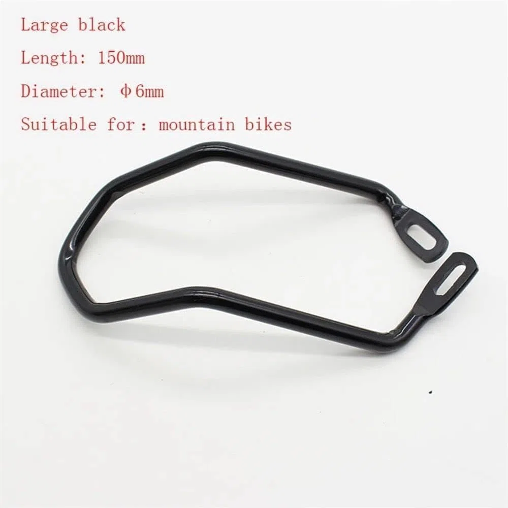 2 protezioni per deragliatore in acciaio nero per bicicletta, mountain bike, bici da strada, protezione per cambio posteriore (150 mm)
