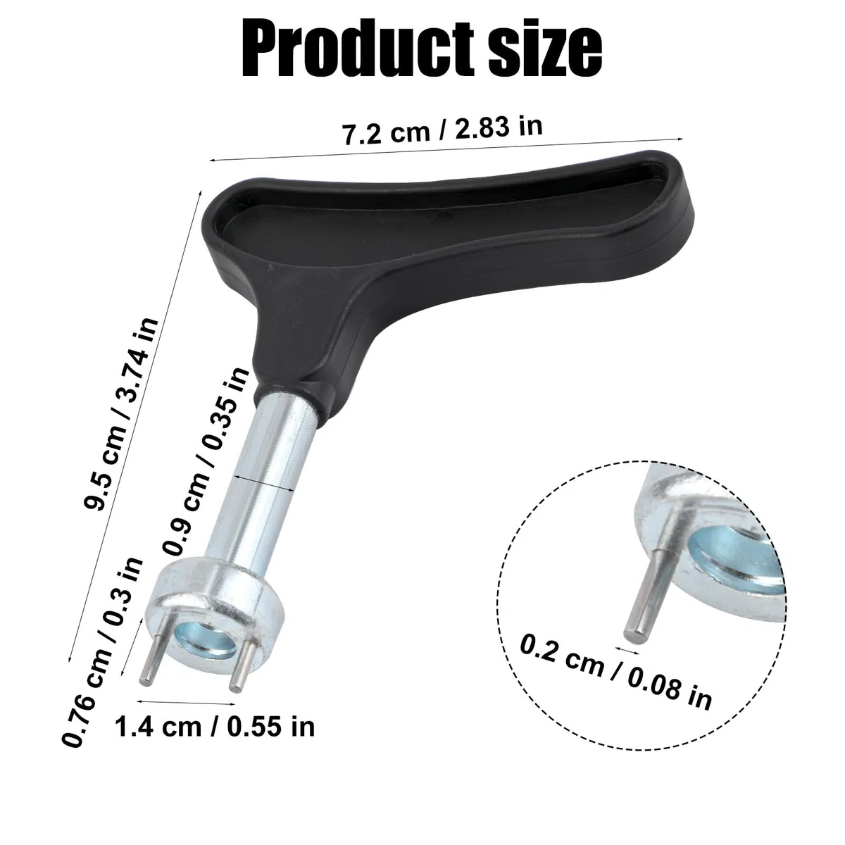 Chiave per Chiodi per Scarpe da Golf, Lega di Ferro Utensile per Chiodi di Ricambio per Scarpe da Golf con Impugnatura Comoda Rimozione Chiodi per Scarpe da Golf per Scarpe con Chiodi (Nero)