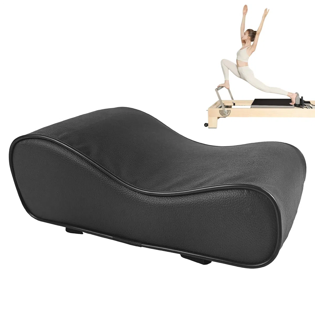 Cuscino Pilates per Testa e Collo - Poggiatesta Pilates in Pelle PU | Cuscino Reformer Multifunzionale per Allenamento Fitness, Yoga, Stretching | Accessorio Pilațes Pêr Uomo Donna Casa Palestra