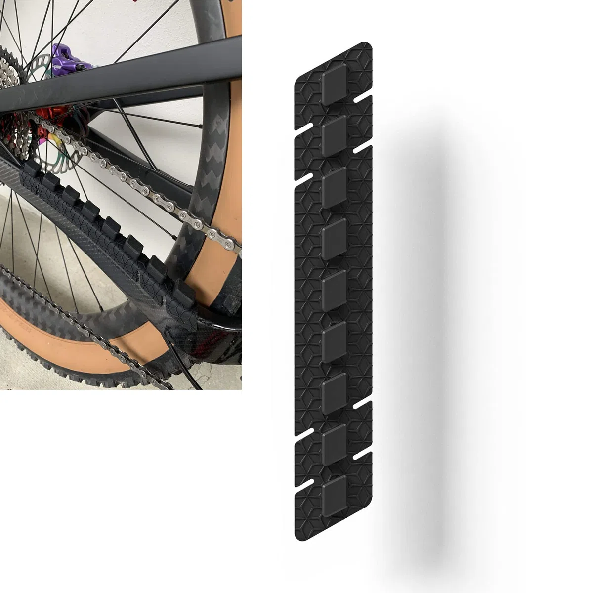 ENLEE Protezione per Catena per Mountain Bike, in Silicone, Protezione per Telaio della Catena da Strada, Protegge Il Telaio della Bici da Graffi
