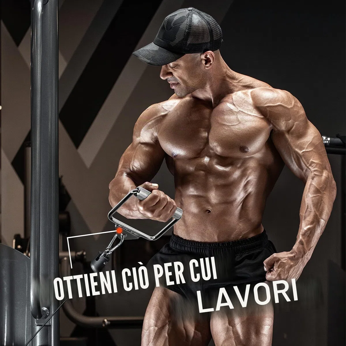 Yes4All Attacco per Cavo con Impugnatura a Doppia D, Impugnatura a Singola D per l'Allenamento con i Pesi, Accessori per Macchine a Cavo per la Palestra di Casa