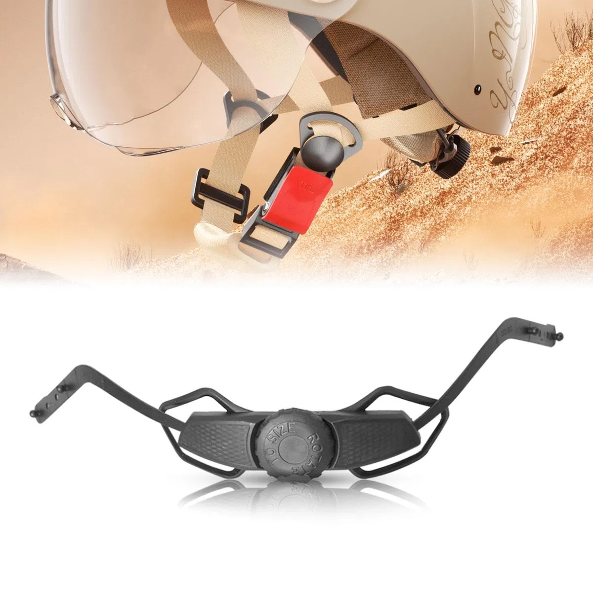 Sharplace Fibbia di Bloccaggio, Regolatore del Casco, Sistema di Ritenzione Universale per Casco per Ciclismo, Il Pattinaggio, L'alpinismo, L'equitazione, può Regolare La Circonferenza della Testa