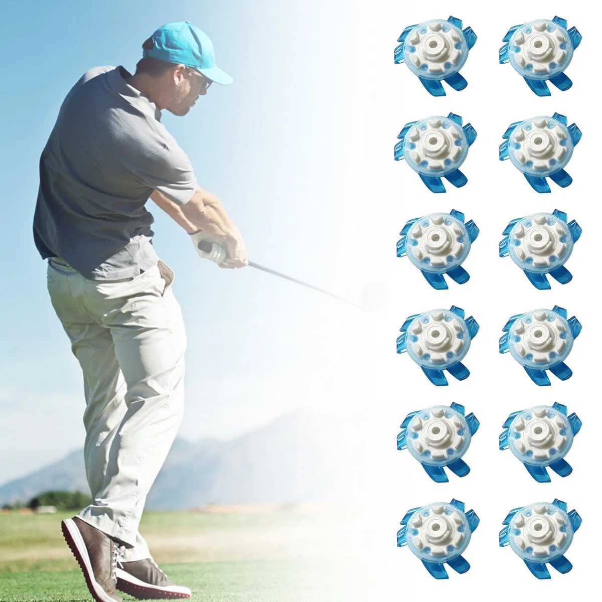 Golf Shoe Spikes | Anti-slip Cleats | Quick Twist Spikes, Portable Golf Cleats, Golf Trainers Spikes, Outdoor Golf Cleats, Anti-slip Golf Spikes, Cleat Replacement Spikes, Golf Court Spikes