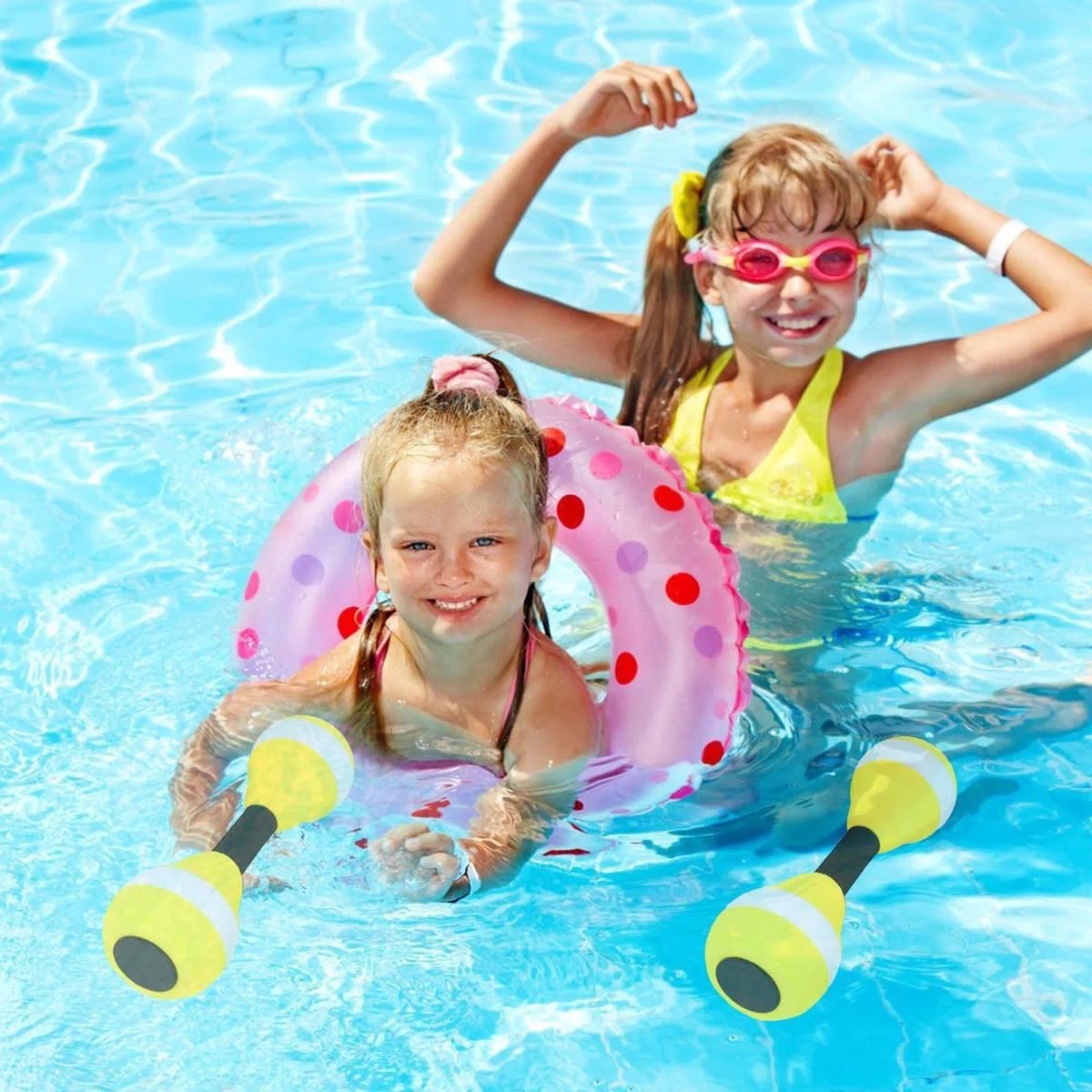 Manubri per pesi per acqua, 2 pezzi, in schiuma EVA, per esercizi acquatici, pesi, morbidi e imbottiti, per esercizi in piscina, acquagimica, acqua gyma, rafforzamento