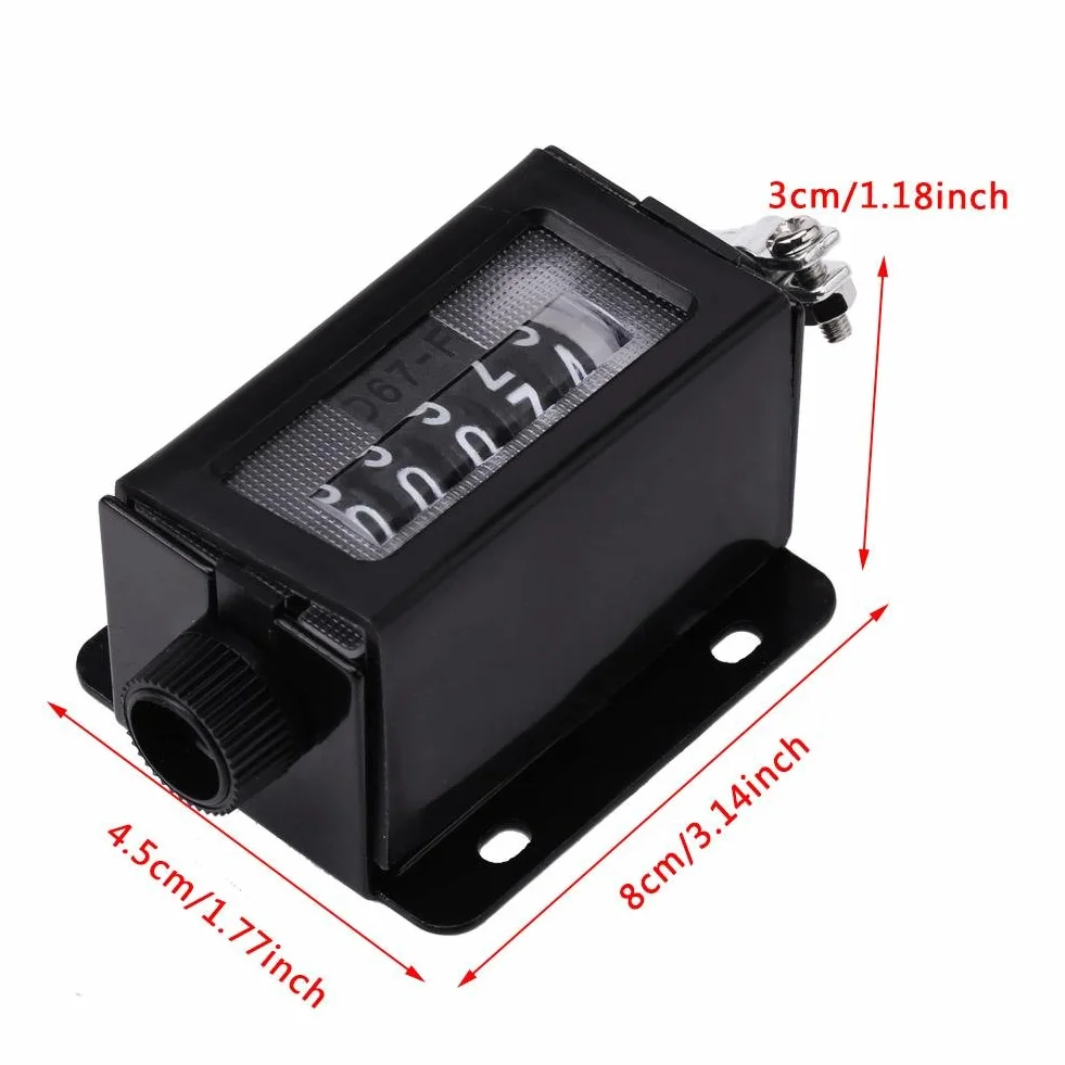 Contatore di Conteggio Meccanico 5 Cifre 0-99999 Clicker Azzerabile