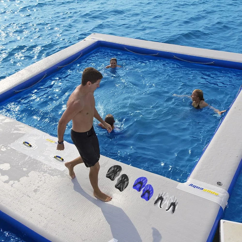 1 Paio di Pagaia da Nuoto Paddle Nuoto Piscina Pale da Mano da Nuoto con Cinghie Regolabili per Adulti Bambini Adolescenti Unisex (Grigio)
