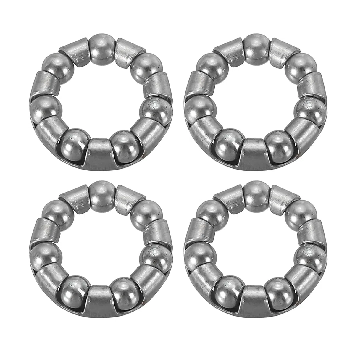 PATIKIL Cuscinetto a Sfera per Pedivella Bici 3/16 Pollici x 7 Sfere, 4pz Cuscinetti Bicicletta in Acciaio Inossidabile Ricambi Accessori per Bici Anteriore Posteriore, Argento