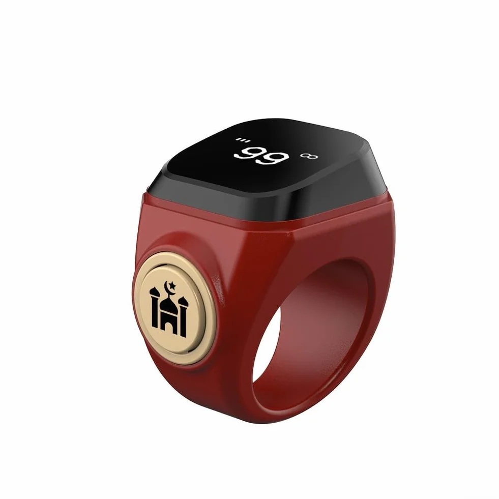 Smart Anello contatore Tasbih ricaricabile 18 mm 20 mm 22 mm impermeabile Zikr 99999 preghiera musulmano