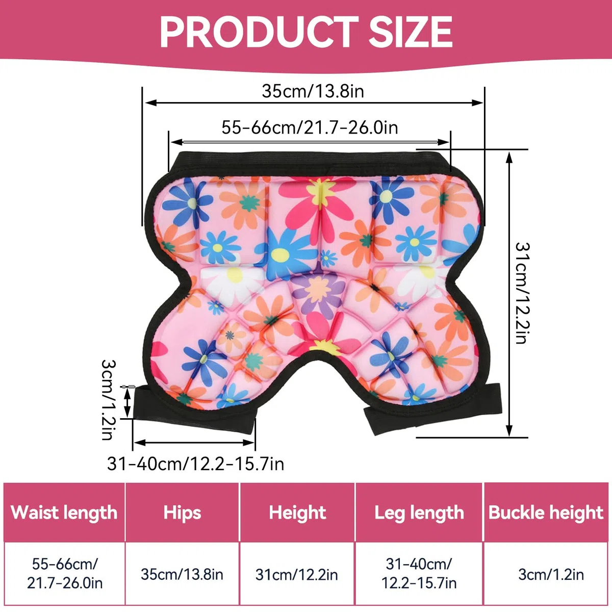 Protezione posteriore spessa per bambini, cuscinetti per glutei per bambini, pantaloni corti, cuscinetti per pattinare, protezione per glutei, protezione per i glutei