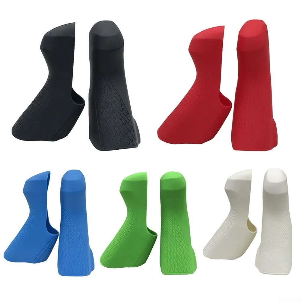 Coperture per leva del cambio della bicicletta, in silicone antiscivolo, per St R7000/R8000, impugnatura comoda per ciclismo (nero)
