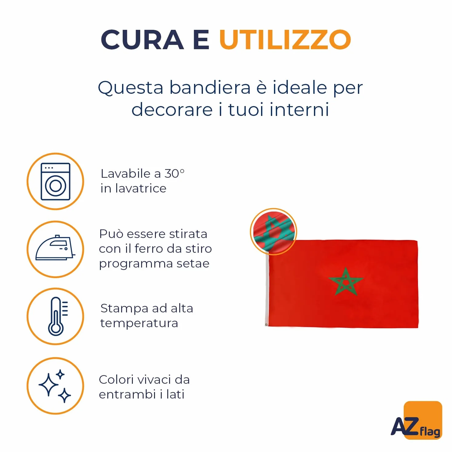 AZ FLAG Bandiera Marocco 150x90cm Poliestere Leggero - Grande Bandiera Marocchina