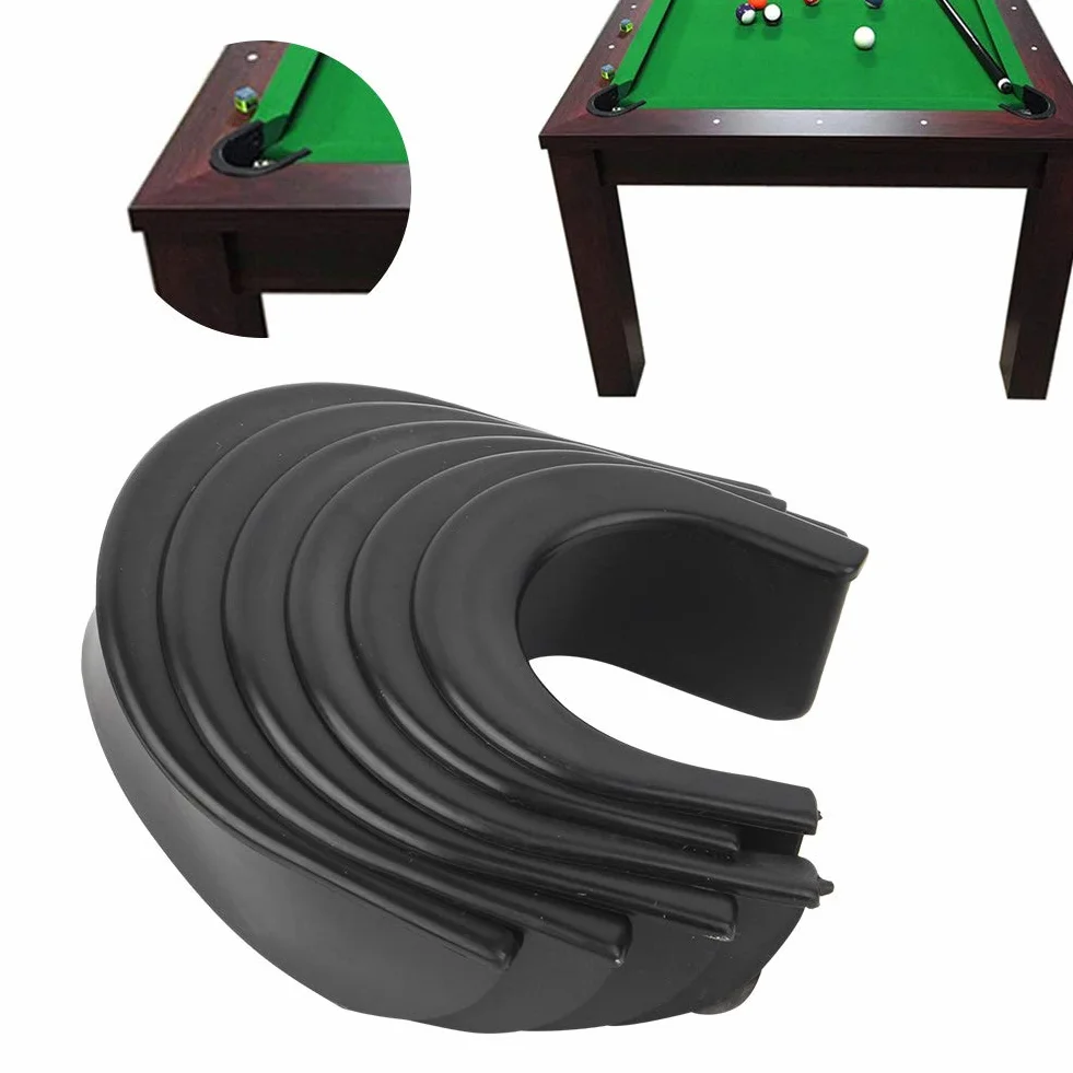 Keenso Fodera per Tasche per Tavolo da Biliardo da 6 Pezzi, Fodera per 4 Angoli Perforati Fodera per 2 Lati Fodera per Tavolo da Biliardo per Tavolo da Biliardo Set di Accessori per