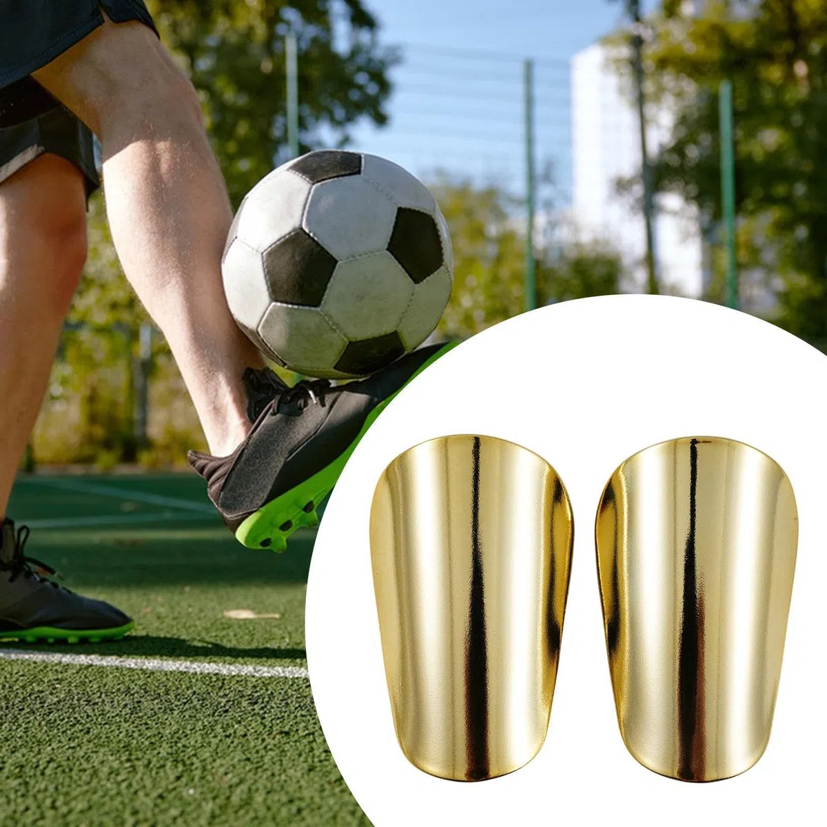 2 Pezzi di Parastinchi da Calcio Leggeri per Le Gambe Durante Le Partite