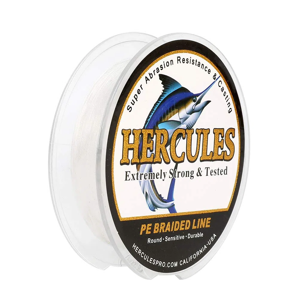 HERCULES, Lenza da pesca intrecciata super resistente a 4 fili da 2,7 kg a 45,4 kg per acqua salata, 100 m/300 m/500 m/1000 m, diam# 0,08 mm - 0,55 mm, alta qualità