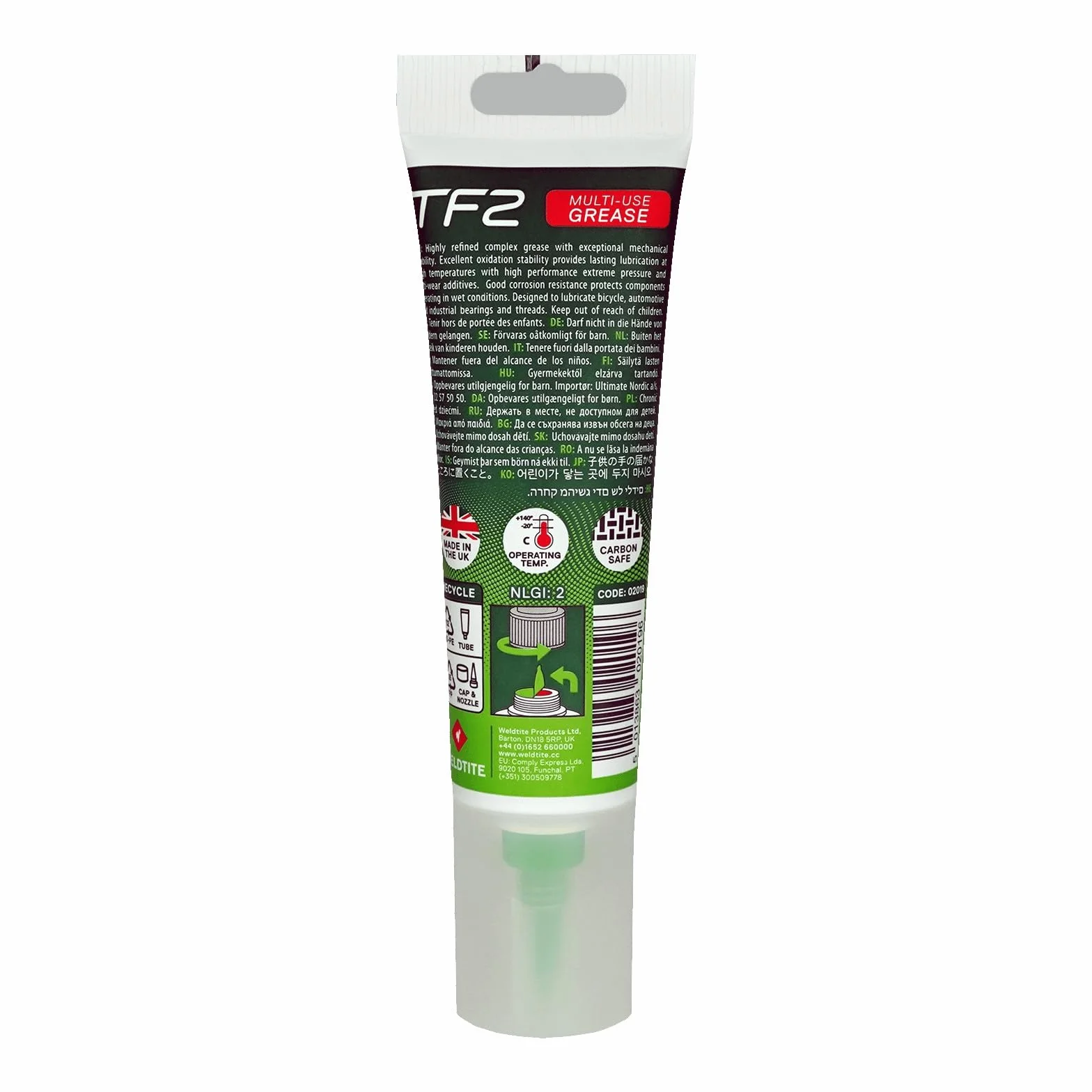 WELDTITE Grasso multiuso per bici (125 ml) - Ideale per serie sterzo, movimenti centrali, mozzi, pedali e sistemi di sospensione