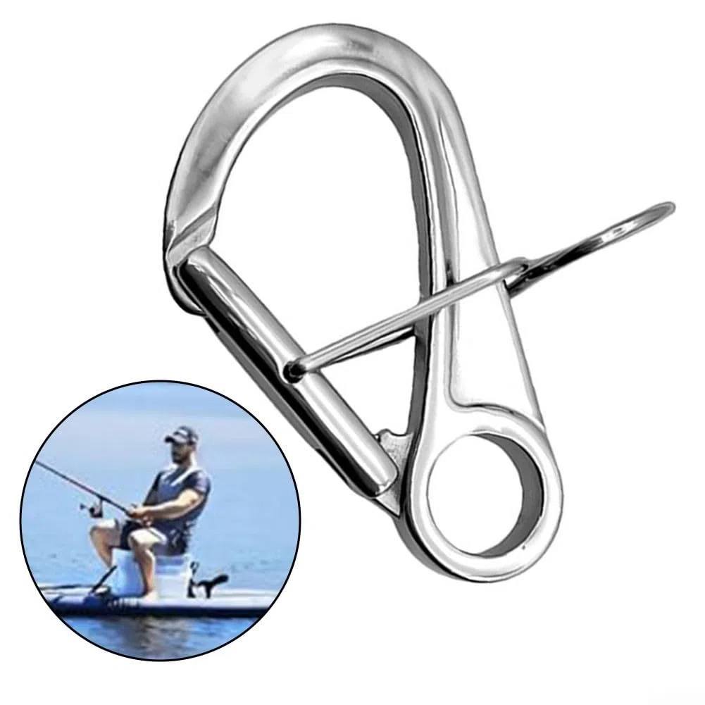 Gancio di attracco in acciaio inossidabile 316 Marine Grade Quick Release Snap Clip autobloccante Moschettone di ormeggio per canottaggio Yachting Escursioni Attrezzatura di sicurezza
