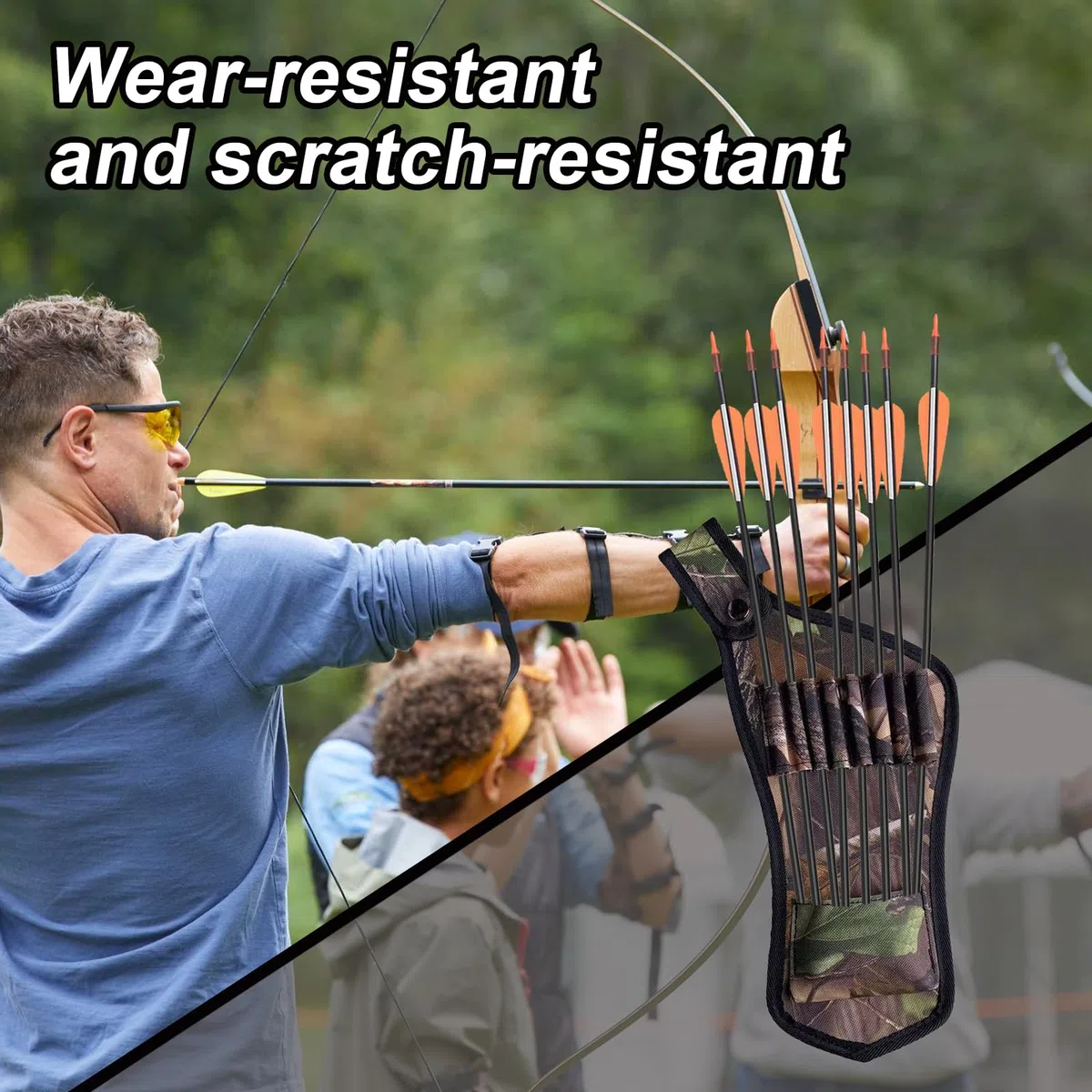 Faretra a Vite per Balestra, Porta Frecce con 8 Fori, Faretra da Vita/Fianco per Tiro con L'Arco, Supporto Resistente per Frecce da Balestra, Accessorio Essenziale per Outdoor e Caccia